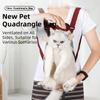 Breathable Mesh Dog Front Carrier Adjustable Strap Portable Dog Carrying Bag Hands-free Double Shoulder Pet Outdoor Backpack