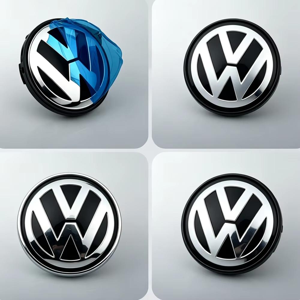 4Pcs 56/65/66mm Car Wheel Center Cover Hub Cap VW Accessories For Volkswagen R MGolf Tiguan Jetta GTI Bora ID.3 Polo Passat Rline