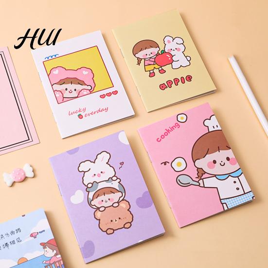 Pocket Notebook Cute 4Pcs Cartoon Set 64K Mini Notepad for Kids Students Smooth Paper Portable Ink Journal School Prizes And Party Favors Compact