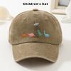 Casquette de baseball lavée avec imprimé Dinosaure OVNI en coton réglable Snapback pour les jeunes jeux d'extérieur