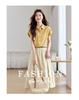 2025 New Loose Casual Fashion Versatile Shirt and Half Skirt Set for Women