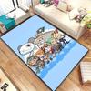 One Piece Straw Hat Pirates Square Floor Mat Living Room Bedroom Decor,Cartoon Welcome Mat