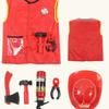Kid Firefighter Dress Up Outfits Boys Firefighter Costumes Firefighter Dress Up Vest with Firefighter Hat for Halloween