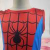 Robe d'été sans manches pour filles Spider-Man bleu avec masque