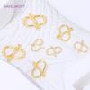 18K Gold Plated Brass S Shape End Clasps Hooks Chain Connectors For Jewelry Making DIY Handmade Bracelets Necklace Accessories