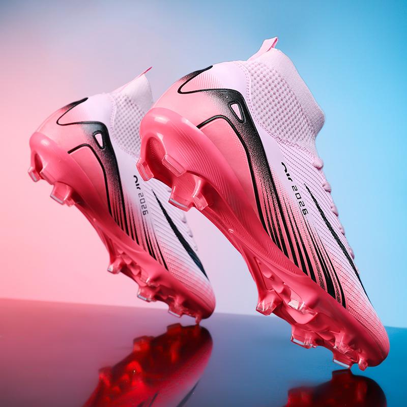 

2025 Мода Большой Размер 49 48 Слипоны Футбольные Бутсы Унисекс Длинный Шип AG/TF Искусственные Футбольные Бутсы Для Зала Противоскользящие Тренировочные Спо 46 розовый