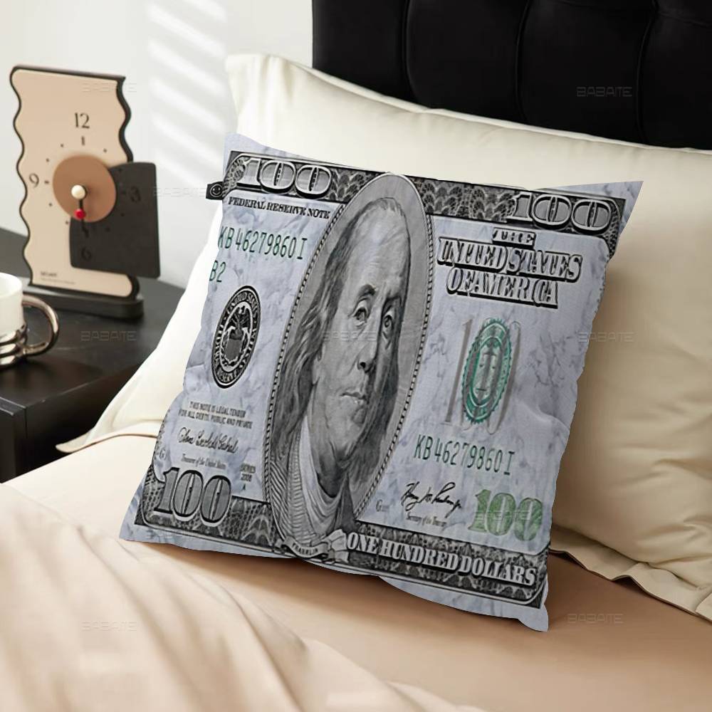 Dollar Art Printing Cushion Cover Polyester Sofa Cushions Decorative Throw Pillows Home Decoration Pillowcover