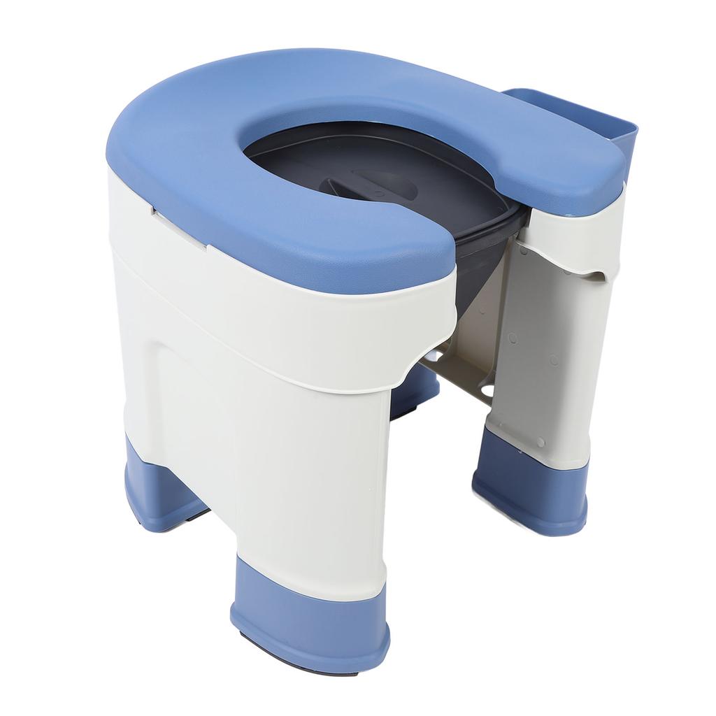 Adult Portable Toilet Home Indoor Bedroom Bedside Use for Elderly Pregnant Women Grey