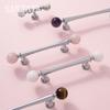 Santaya Brass Chrome Silver Kitchen Cabinet Pull Wardrobe Shoe Cabinet Drawer Knob Light Luxury Crystal Ball Handles