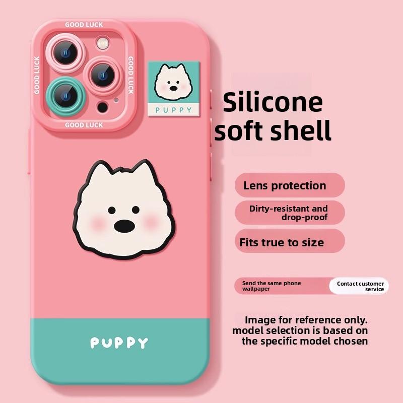 West Highland Puppy Apple 16 Pro Max Phone Case iPhone 15 14 Full Coverage Shockproof Silicone Cover Cute Style