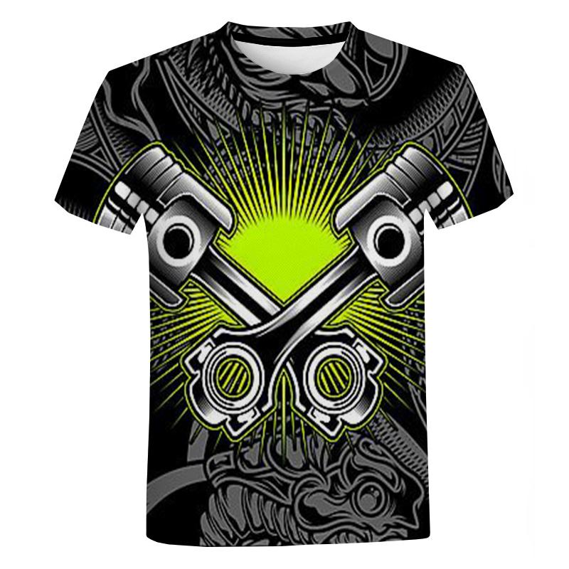 New Men and Women Personalized Mechanic 3d Printed Summer T Shirt Street Harajuku Oversized T-shirt Fashion Casual Tops