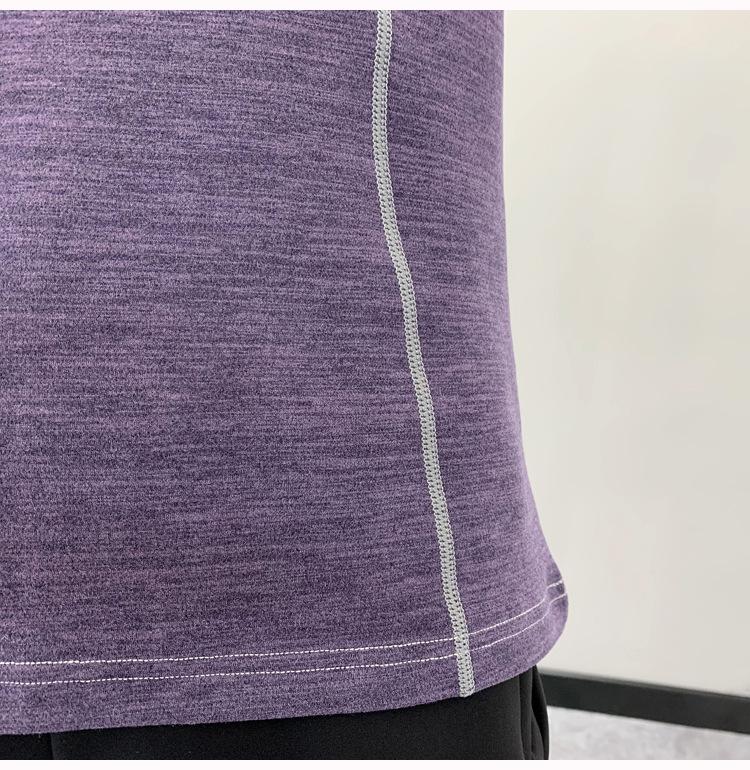 Women's Quick-Dry Fleece-Lined Long-Sleeve Running Shirt with Stand-Up Collar