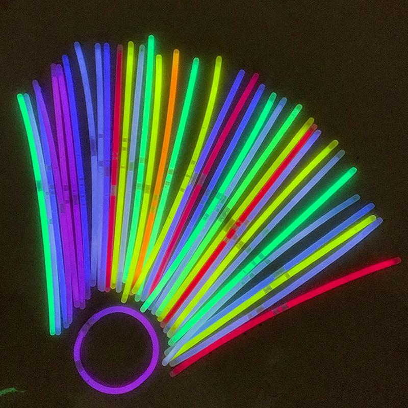

1 шт. красочный пластиковый реквизит для дня рождения, декор для вечеринки с разъемами, светящаяся палочка, ночное свечение, браслеты