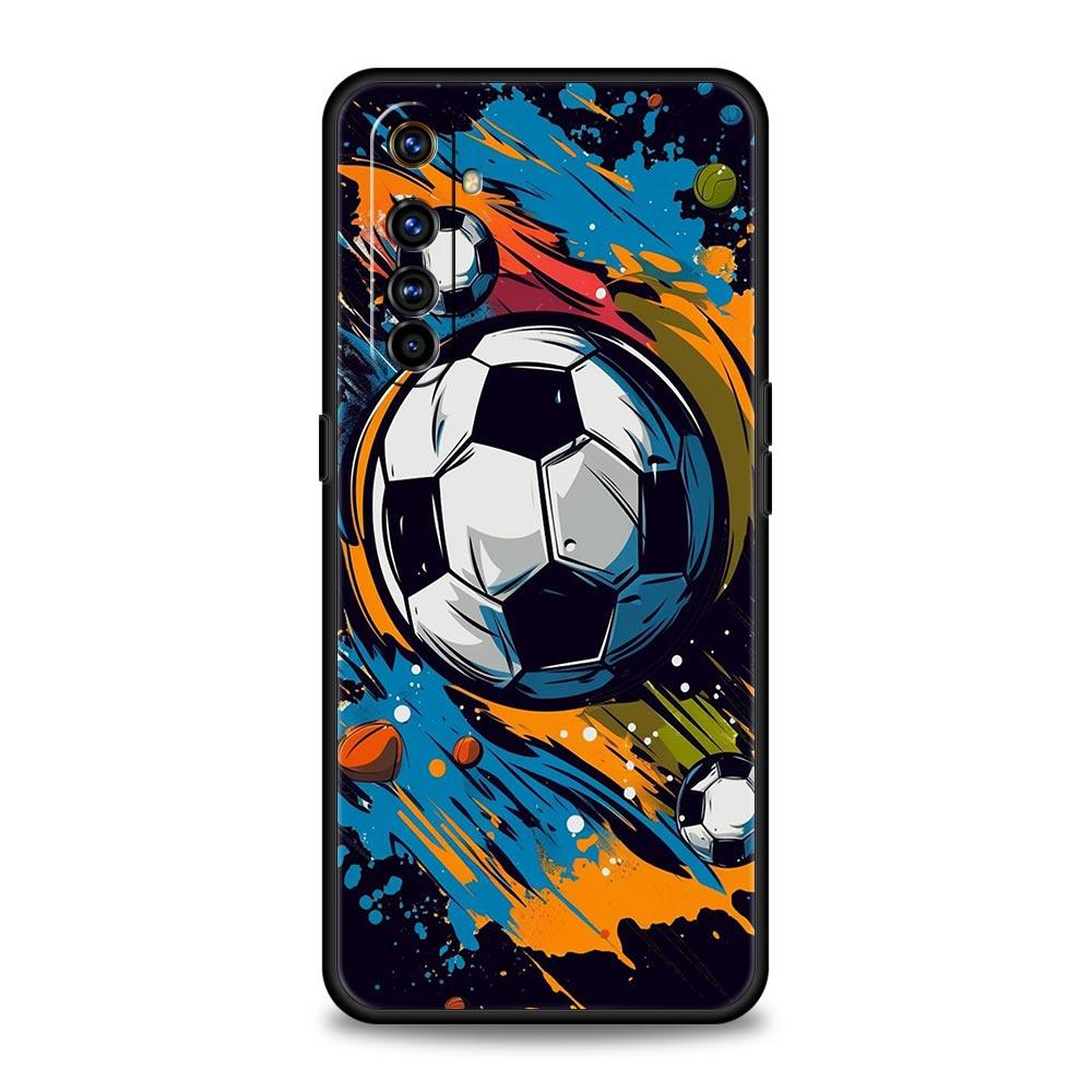 For Realme GT Neo 2 3 3T 5 Phone Case 12 11 5G 10 9 8 5G 7 6 GT5 GT3 GT2 Pro C21 C11 C25 C35 Cover Football Passion Soccer Ball