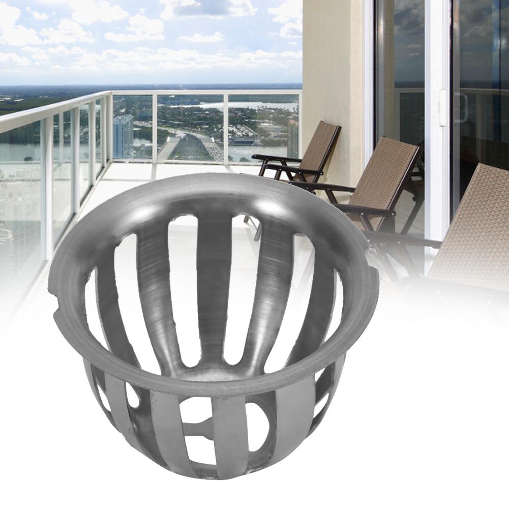2 Stück Edelstahl Runde Form Verstopfungssicherer Dachablauf Bodenablauf für Garten Balkon(75 mm)