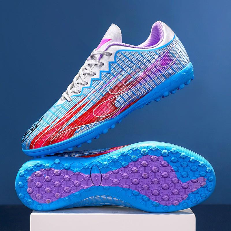 Mens Womens High-Cut Soccer Cleats Training Match On Grass Fields Rubber Sole Anti-Slip Football Shoes