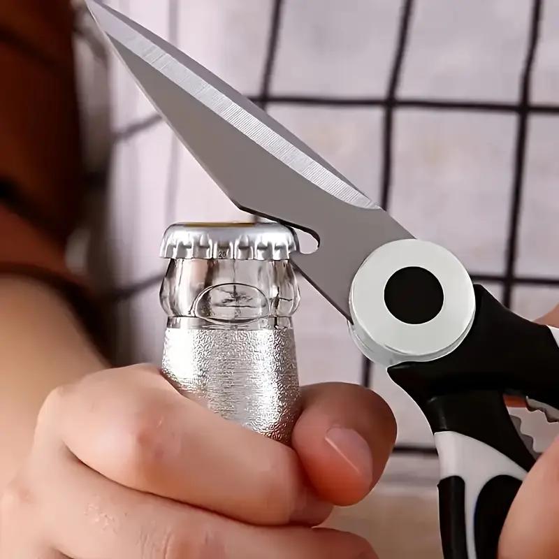 Stainless Steel Multi-Purpose Scissors, Heavy-Duty, Abrasion-Resistant, Sharp Shears for Cutting, Opening Boxes, Slicing
