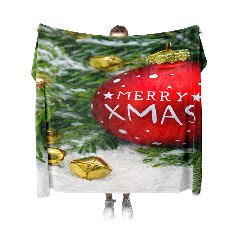 Tuniu Christmas Red Gift Blanket Soft Cozy Warm Throw Blanket for Sofa Bed Home Decoration