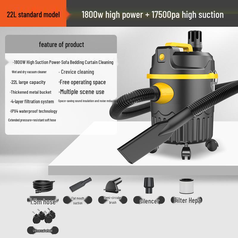 High-Suction Vacuum Cleaner for Home, Grout, and Car Cleaning