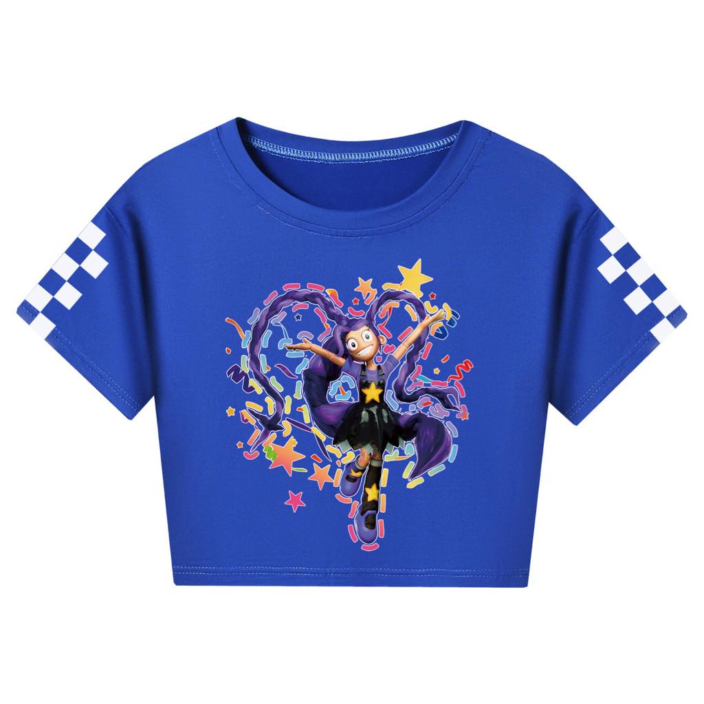5622 Kids Girls Lily Lovebraids Stars Print Short Style T-Shirt 110cm темно-синий