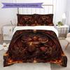 Demon Pattern Bedding Uilt Set Uilt Cover Pillowcase Home Decoration Birthday Gift (1 * Duvet Cover + 2 * Pillowcase  Without Core)94
