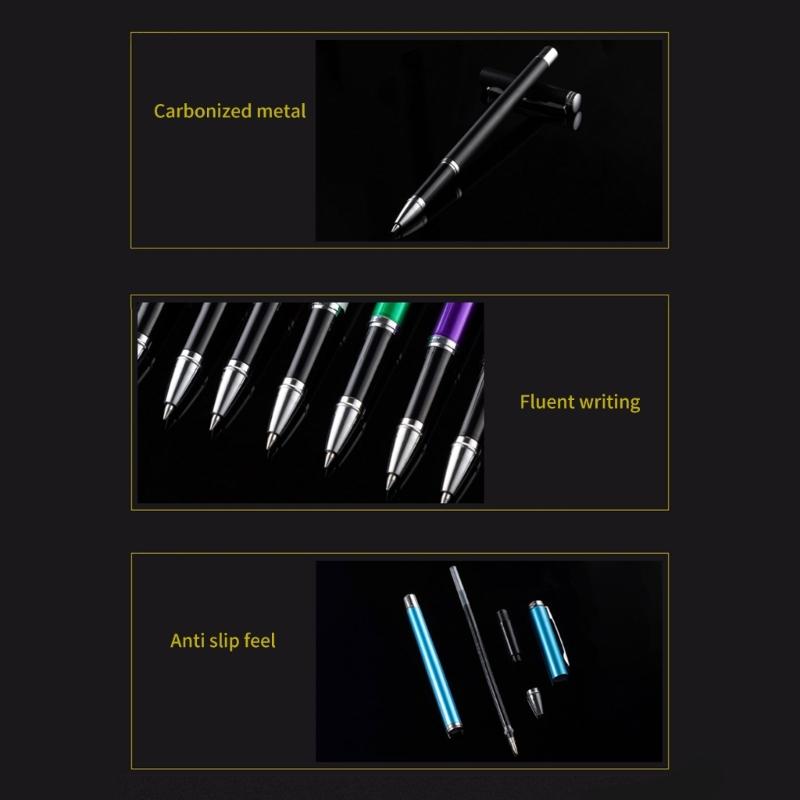 6Pcs Metal Ballpoint Pen with Pen Clip Office Writing Pen Smooth to Write Quick Drying Guest Sign In Pen for Office