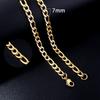 ASONSTEEL cubansk kjede halskjede for menn kvinner punk rustfritt stål fortauskant kjede chokers vintage gullfarge solid metall colla