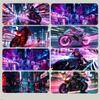 Style Cyber Nneon Tokyo Mouse Pad Large Gaming Mousepad With Thick Stitched Edge Nonslip Desk Mat