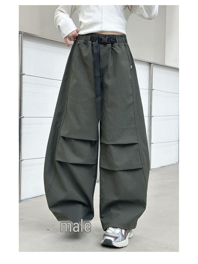 Girls' Casual Loose Cargo Pants - Spring/Autumn Fashionable Trousers for Big Girls