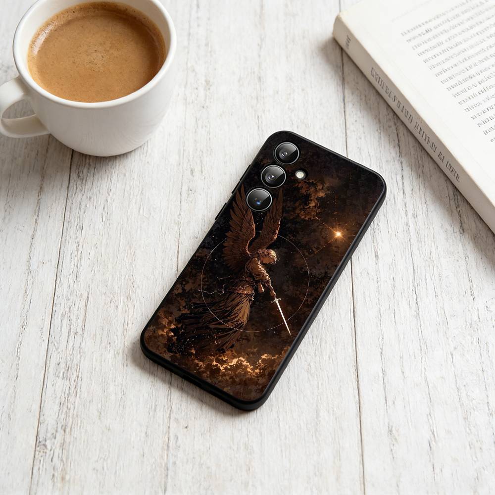 Dark Angel Phone Case For Samsung Galaxy A73,A72,A71,A70,A53,A52,A51,Others Soft Black Cover