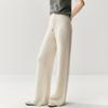 Old Money Style Women's Cashmere Waffle Knit Hooded Cardigan & Wide-Leg Pants Set - Autumn/Winter Edition