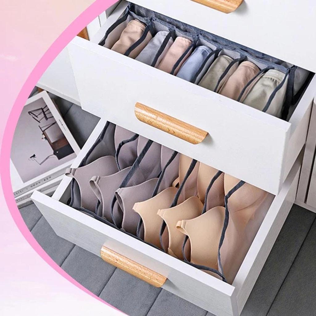 Underwear Storage Box with Compartments Socks Bra Underpants Organizer Drawers