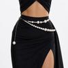 Metal Body Chain Accessories Imitation Pearl Shirt Suit Belt Trendy Waist Belt Jewelry  Party Wear