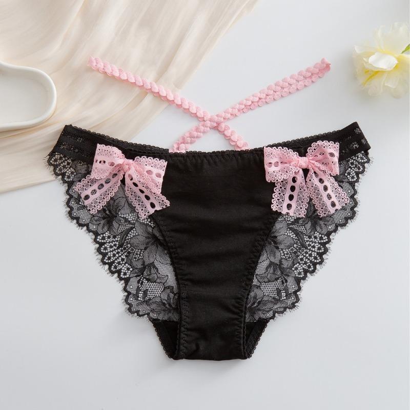 

Low Waisted Bow Panties Cute Sweet and Sexy Triangle Women’s Panties L рожевий