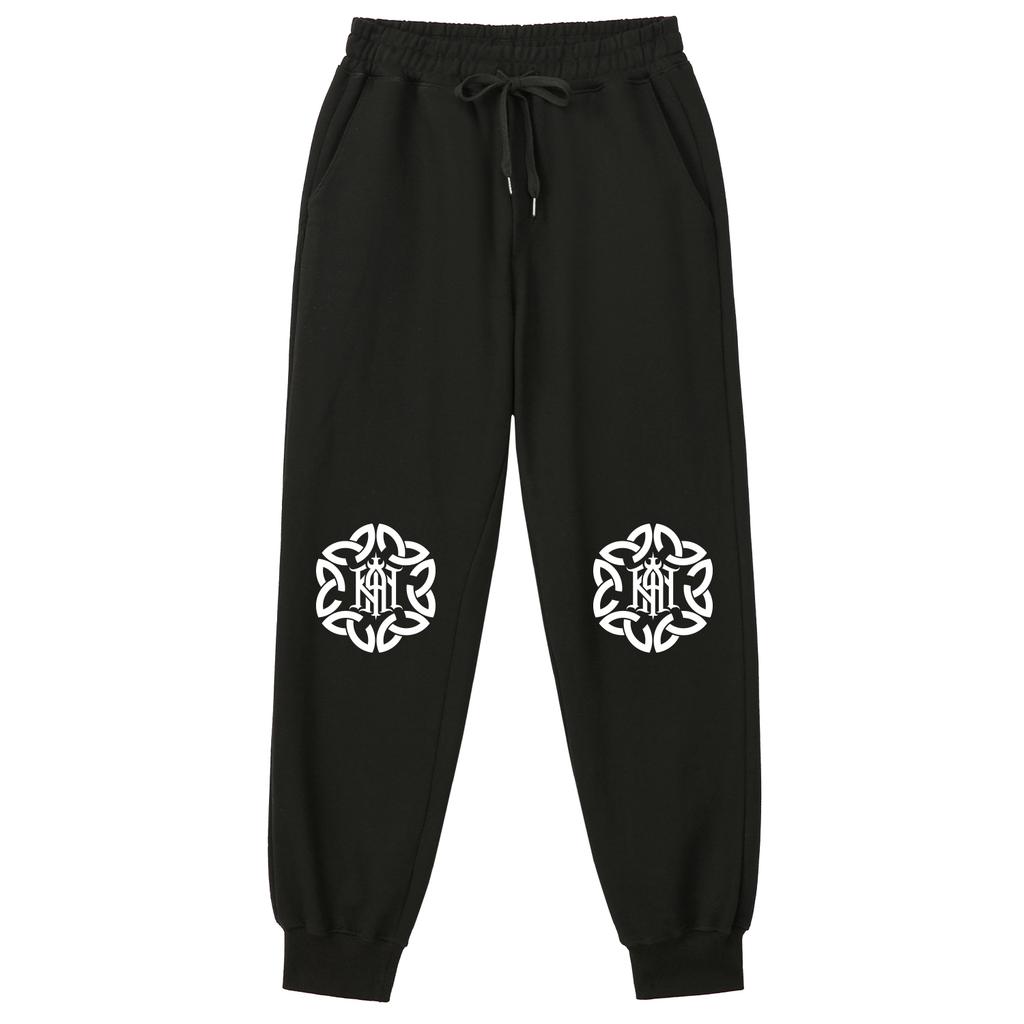 KAN6312 Klpb0026 Khan Circle Jogger Pants Black