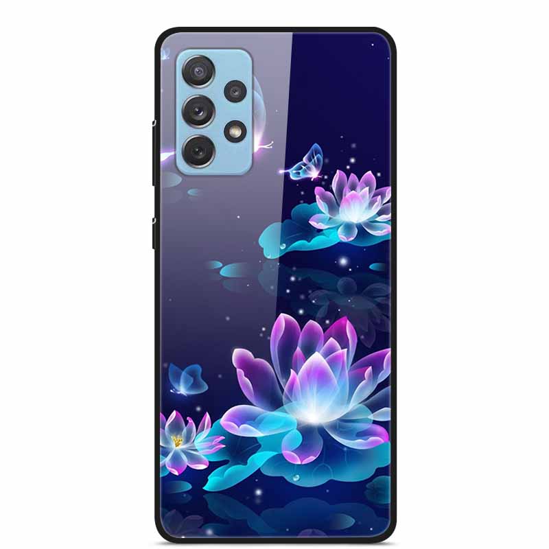 For Samsung A52 5G 4G Cases A52s 5G Tempered Glass Hard Back Cases For Samsung Galaxy A52 5G Phone Covers Funda A 52s 2022 A528B