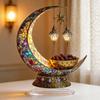 Islamic Eid Mubarak Table Sign 2D Acrylic Moon Lantern Ornament for Ramadans Muslims Festival Tabletop Decors Party Gift