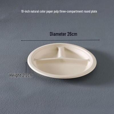 Assiettes jetables biodégradables en bambou