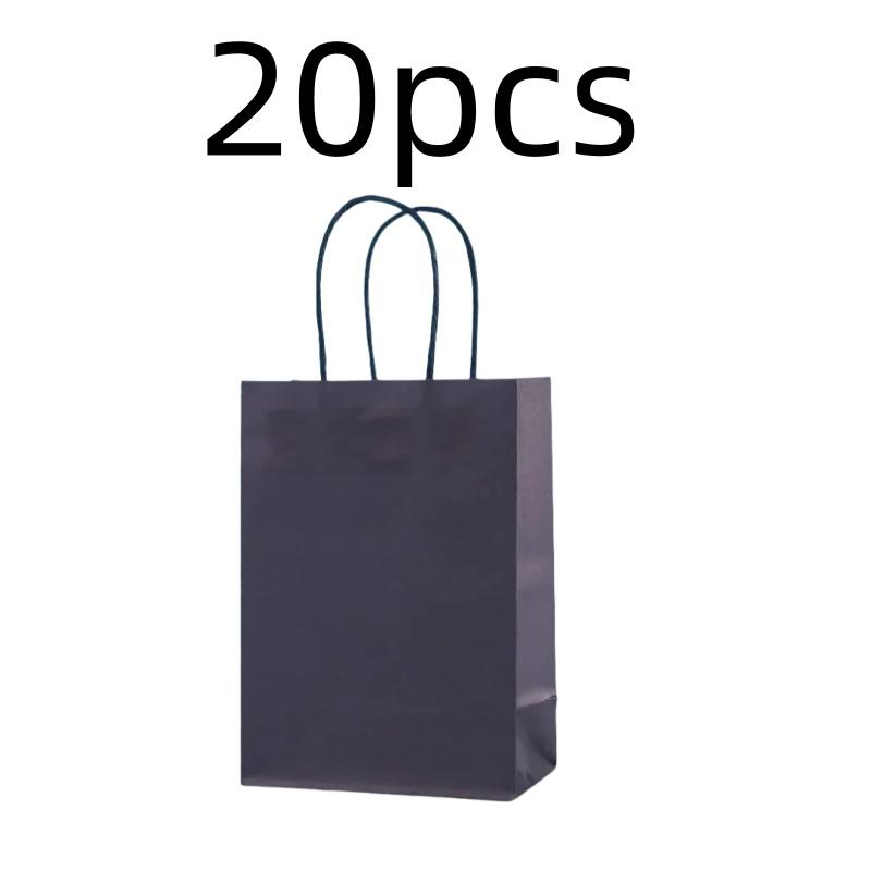 Candy Colorful Shopping Bags 10PCS Kraft Paper Gift Candy Bag Colored Hand-held Paper Bags Wedding Party Decoration Gift