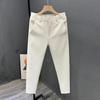 High-End Casual Men's Pants Summer Trendy Slimming Straight-Leg Pants Youth Korean Style Cropped Pants New Arrival
