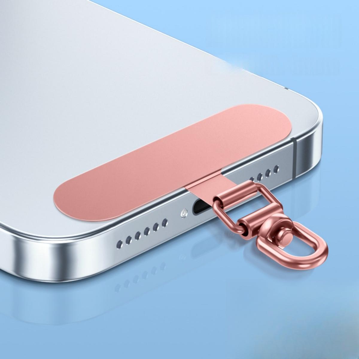 

Mobile Phone Gasket Lanyard Stainless Steel Ultra-thin Phone Case Clip Back Sticker Connecting Piece 360° Rotating Hanging Piece stainless steel