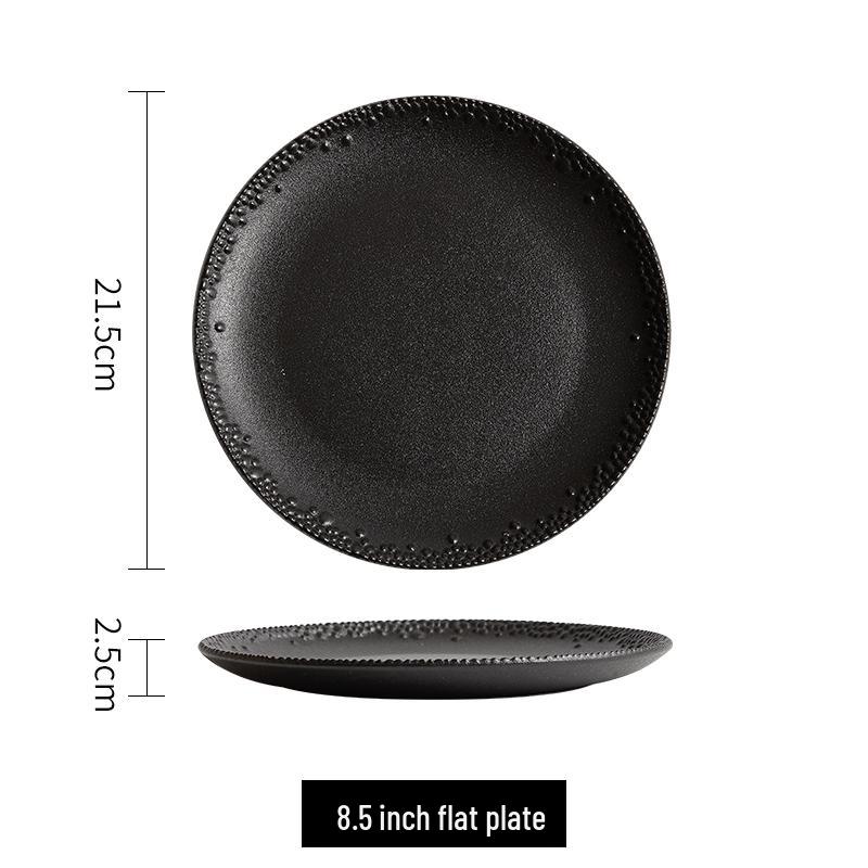 Japanese Ceramic Dinner Plate for Steak, Noodles, Salad, and Western Dishes