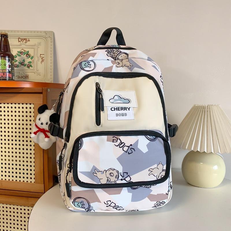 Schoolbag Schoolbag for Junior High School Students 1011 New College Students Simple and Versatile Multi-layer Niche Design Girl Backpack