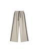 Women's American-Style Sweatpants with Side Stripe - High Waist, Slimming, Wide Leg - Spring/Autumn 2024