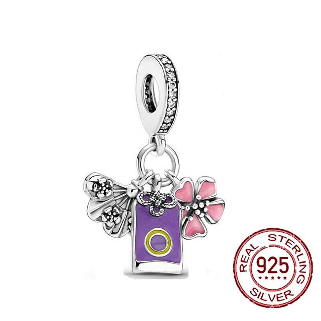 Pendentif en forme de cœur de la série rose, perles adaptées à la mode originale, Bracelet à breloques en argent Sterling 925 pour femmes, bricolage de bijoux fins, nouvelle collection