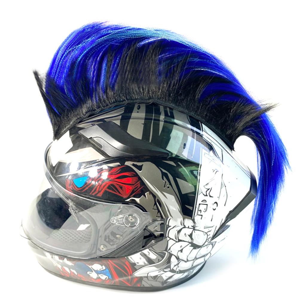 Perucă Cască Mohawk Decorații pentru Cască de Motocicletă Peruci Cockscomb Motocross Full Face Off Road Cască Decoratări Pastă pentru Autocolant de păr