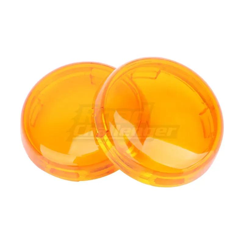 2pcs/4pcs LED Turn Signal Light Indicator Smoke Red Yellow Lens Cover For Harley Sportster 883 1200 Glide Dyna Fatboy Road King