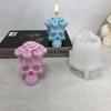 DIY Blume Totenkopf Kerzen Silikonform 3D Schlange Totenkopf Bastelwerkzeuge Gips Harz Seife Betonform Halloween Geschenkherstellungswerkzeug