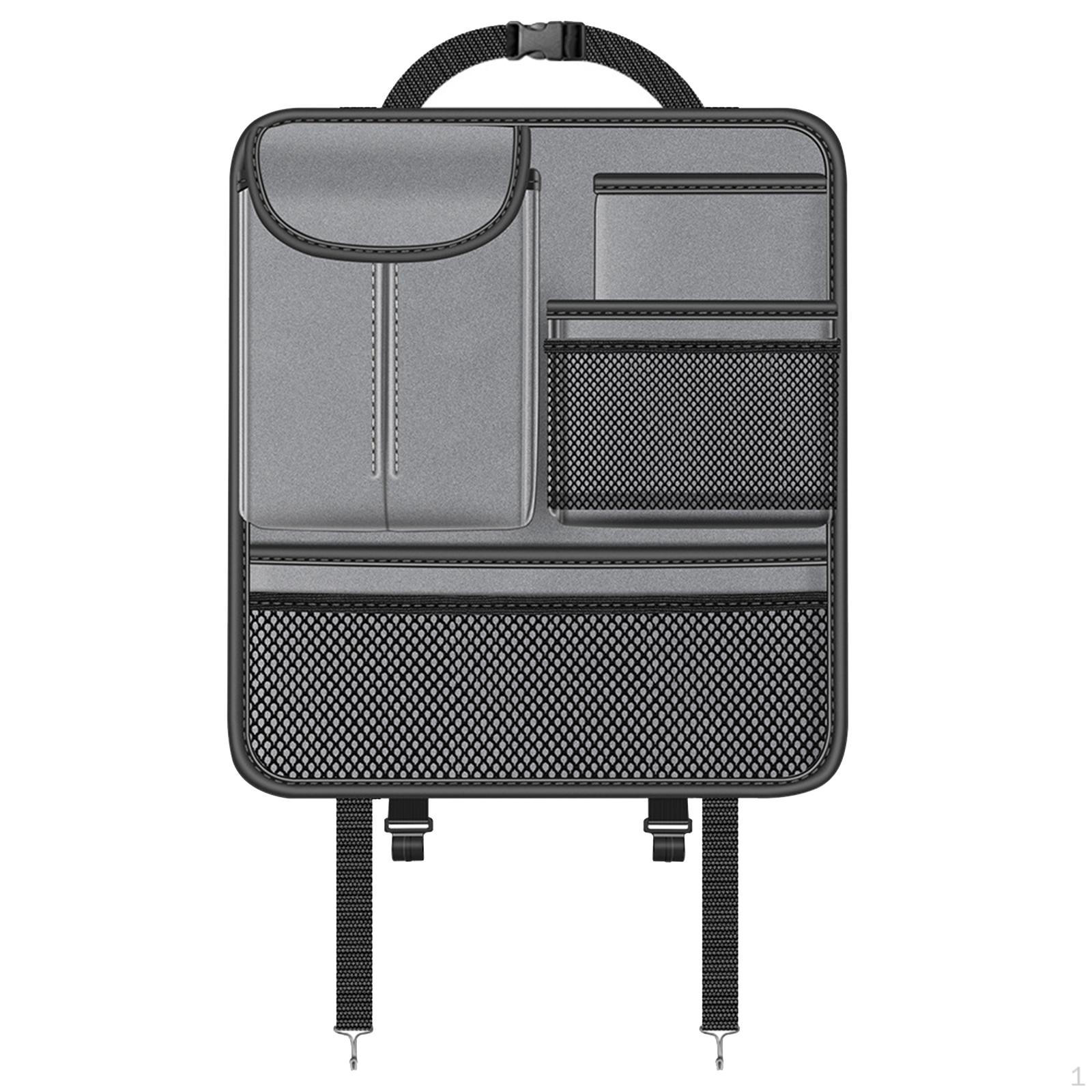 

Car Back Seat Protector Storage Tissue Holder Keep Clean and Tidy Size 33x25x15cm Multipurpose сірий колір