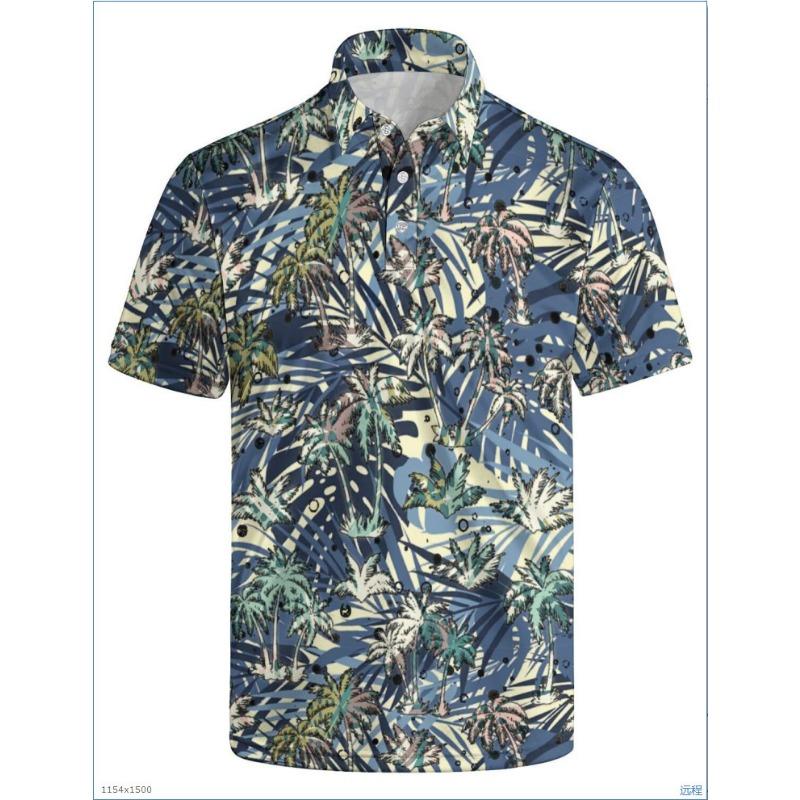 Short Sleeve POLO Shirt Button Solid Color Men's Sweatshirt